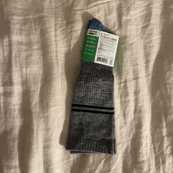 Bombas Heather Gray and Navy Socks - Picture 2 of 2